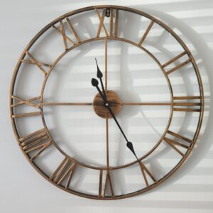 round brass wall clock