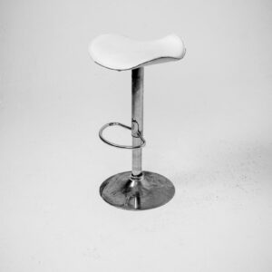 white and silver bar stool